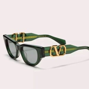 New! Valentino Dark Green Sunglasses, V DUE VLS 103E, Authentic